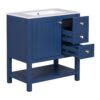 Transitional Style Bathroom Vanity Cabinet Combo With Ceramic Sink - Blue - Image 16