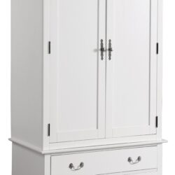 Elegant Traditional Armoire - White