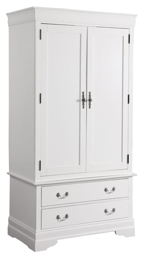 Elegant Traditional Armoire - White