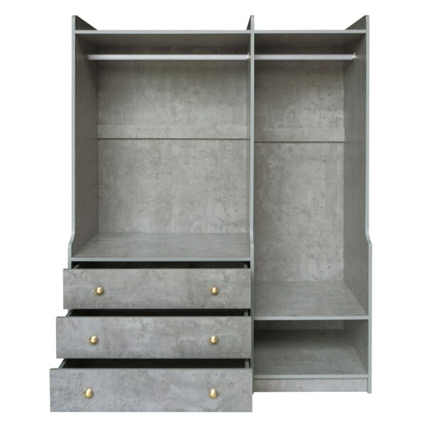 Open Wardrobe Storage For Bedroom - Gray