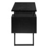 Computer Desk, Home Office, Laptop, Storage, Work, Contemporary, Modern - Black - Image 2