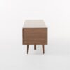 Modern TV Stand With Storage, Tempered Glass Shelf - Walnut - Image 8
