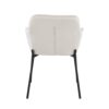 Daniella - Contemporary Dining Chair (Set of 2) - Cream / Black - Image 5