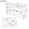Retro Design Console Table With Two Open Shelves, Pine Frame And Legs For Living Room - Antique White - Image 12