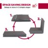 Foldable 9" Twin Size Metal Mattress Box Spring Foundation Bedroom Furniture Bed Base - Gray - Image 9