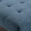 Draper - Mid Century Tufted Ottoman Bench - Denim Blue - Image 5