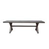Modern Aluminum Outdoor Dining Bench With X Base - Dark Gray - Image 4