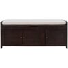 Storage Bench With 3 Shutter-Shaped Doors, Shoe Bench With Removable Cushion And Hidden Storage Space - Espresso - Image 10