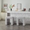 Boucle Stool (Set of 2), Dining Chairs For Home Kitchen Island - Gray - Image 4