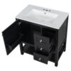 Transitional Style Bathroom Vanity Cabinet Combo With Ceramic Sink, Soft Close Door - Black - Image 14