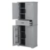 Bathroom Storage Cabinet With Multi Functional Storage Space, Material, Adjustable Shelf, Slide Rail Drawer - Gray - Image 18