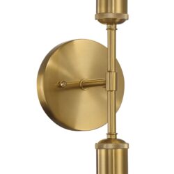 Reverie - Double Lights Bathroom Wall Sconce Over Mirror - Clear / Gold