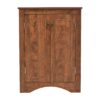 Triangle Bathroom Storage Cabinet With Adjustable Shelves, Freestanding Floor Cabinet For Home Kitchen - Brown - Image 10