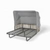 Outdoor Patio Daybed Rattan Daybed Outdoor Sunbed With Detachable Pillows For Patio, Backyard, Pool - Gray - Image 16