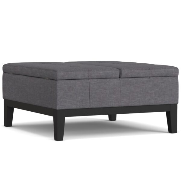Dover - Lift Top Coffee Table Storage Ottoman - Gray