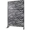 Outdoor & Indoor Privacy Screen Metal Privacy Screen, Freestanding Decorative Privacy Screen For Deck Balcony Patio - Black - Image 6
