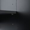 Modern Elegant 4 Door Sideboard Gold Metal Handle Buffet Cabinet For Dining Room, Living Room, Bedroom, Hallway - Black - Image 13