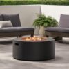 Modern Iron Propane Fire Pit, 32" Round, 40, 000 Btu - Dark Gray - Image 7