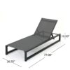 Chaise Lounge (Set of 2), Outdoor Patio Lounge Chairs With 5 Reclining Positions - Black / Gray - Image 2