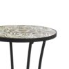 Ceramic Tile And Iron Patio Side Table With Shelf - Brown / Black - Image 12
