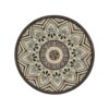 Ceramic Tile And Iron Patio Side Table With Shelf - Brown / Black - Image 11