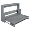 Full Size Murphy Bed With Hydraulic Lift & Desk Design - Gray - Image 2