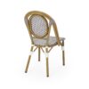 French Bistro Chair Set Outdoor Cafe Style - White / Gray - Image 7