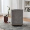 Modern Cushioned Armless Metal Base 360 Degree Swivel Chair With Pillow, Suitable For Living Room, Family Room, Bedroom, Lounge Area, Office - Gray - Image 7