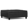 Harrison - Large Square Coffee Table Storage Ottoman - Distressed Black - Image 2