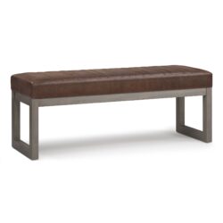 Casey - Ottoman Bench - Distressed Chestnut Brown