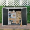 Resin Outdoor Storage Shed With Two-Window And Floor - Black - Image 8