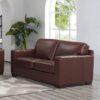 Dillon - Leather Loveseat - Raisin - Image 2
