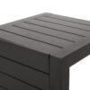 Aluminum Outdoor Side Table, C Shaped End Table, Outside Small Table For Patio - Black - Image 8