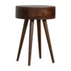 Nordic Circular Nightstand - Chestnut - Image 4
