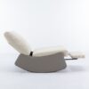 Modern Rocking Chair Recliner, Comfy Rocker Nursery Chair With Footrest, Accent Reading Chair, Upholstered Lounge Chair For Relaxing, Resting, Soft Padded Rocker For Indoor Living Room Bedroom - Gray - Image 7