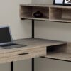 Computer Desk, Home Office, Corner, Storage Drawers, L Shape, Laptop, Contemporary & Modern - Taupe - Image 3