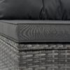 8 Pieces Outdoor Wicker Round Sofa Set, Half-Moon Sectional Sets All Weather, Curved Sofa Set With Rectangular Coffee Table, PE Rattan Water-Resistant And UV Protected, Movable Cushion - Gray - Image 20