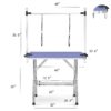 Large Size Grooming Table For Pet Dog And Cat With Adjustable Arm And Clamps Large Heavy Duty Animal Grooming Table - Blue - Image 2