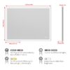 LED Bathroom Vanity Mirror Wall Mounted, Adjustable White / Warm / Natural Lights Anti-Fog Touch Switch With Memory Modern Smart Large Bathroom Mirrors - Silver - Image 12