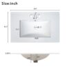 Modern Bathroom Vanity Cabinet, Combo With Open Storage, Two Drawers - White - Image 2