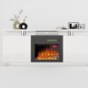 TV Cabinet, TV Unit With Fireplace, Have Heat And Flame Color Changes - White - Image 2