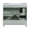 Bathroom Vanity, Transitional Style Bathroom Cabinet With Resin Sink, Single Bathroom Cabinet, With 2 Drawers And 1 Adjustable Storage Shelf, 2 Soft-Close Doors - Green - Image 24