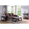 Modern Hallway Display Table With Drawer & Bottom Shelve - Distressed Gray / Black - Image 3