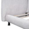 Queen Size Upholstered Platform Bed With 2 Large Headrests And Thick - Beige - Image 6