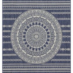 Sunshine - 5'3" X 7'3" Indoor, Outdoor Area Rug - Blue - Polypropylene