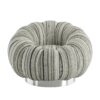 Lillie - Stripe Pumpkin Swivel Accent Chair - Black - Image 2