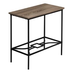 Accent Side Table, Narrow, Small, 2 Tier, Contemporary & Modern - Taupe