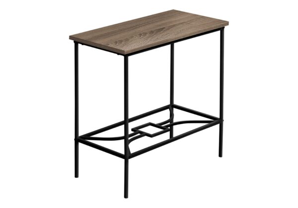 Accent Side Table, Narrow, Small, 2 Tier, Contemporary & Modern - Taupe
