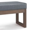 Milltown - Footstool Small Ottoman Bench - Stone Gray - Image 3