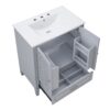 Vintage Style 30" Bathroom Vanity With Sink, Multi Functional Storage, Soft Closing Door - Gray - Image 22